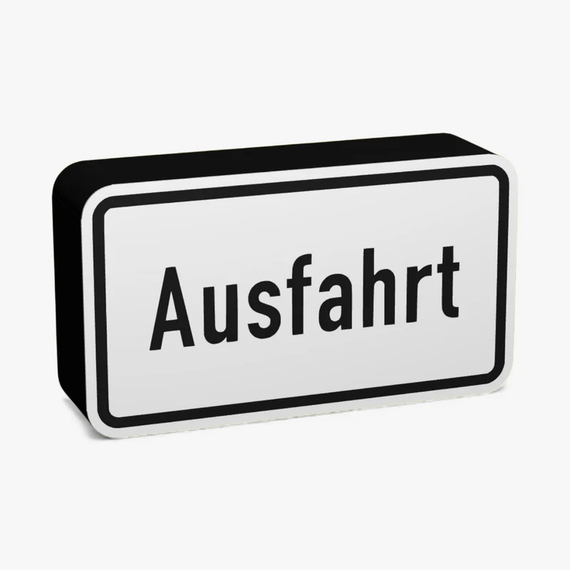 Ausfahrt 2 Zeichen 333 Lampe