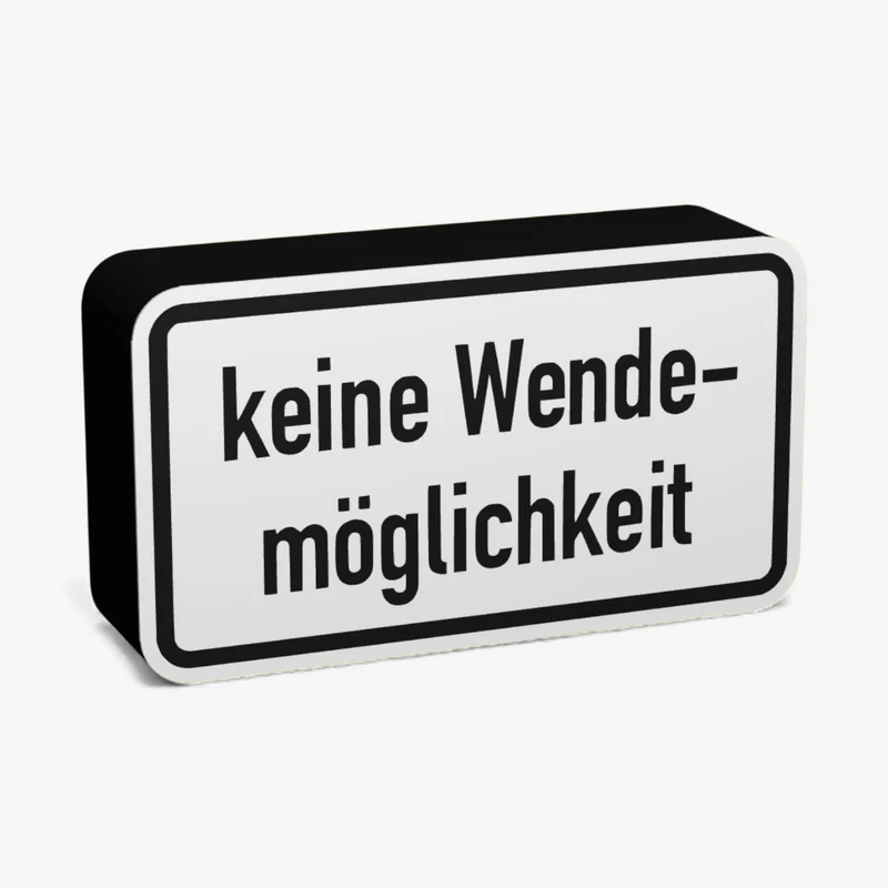 Keine Wendemöglichkeit Zeichen 1008-34 Lampe