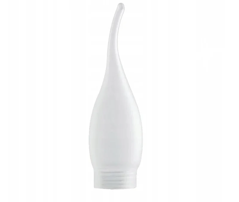 Lampenglas Kerze Windstoß mit Schraubgewinde Glas weiß satin matt 9 cm Paulmann 875.90