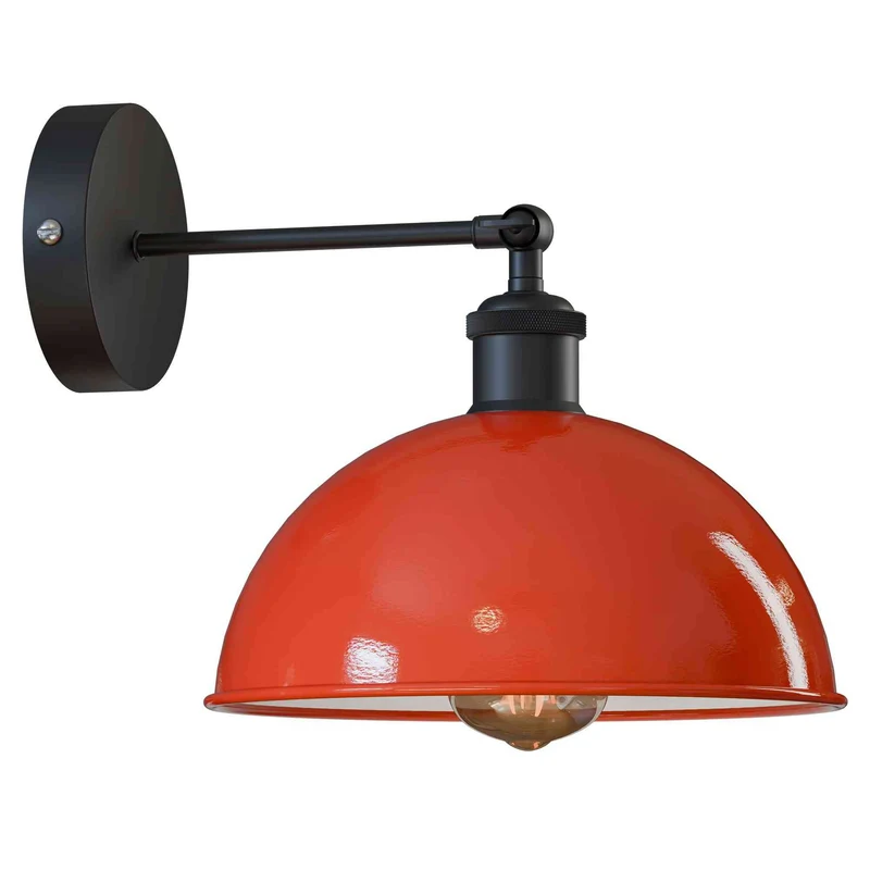 Gelenk Wandleuchte Schwarz – Industrie Loft Nachttisch Leselampe | Ø21cm | E27 ~3924