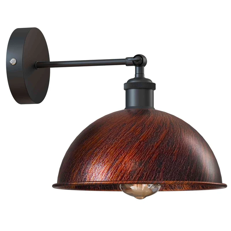 Gelenk Wandleuchte Schwarz – Industrie Loft Nachttisch Leselampe | Ø21cm | E27 ~3924