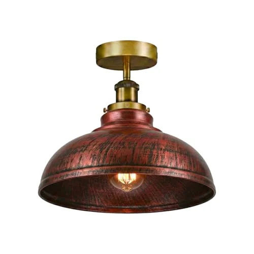 Industrie Deckenleuchte – Vintage Unterputz Halbschalen Lampe | Ø29cm | E27 ~3922