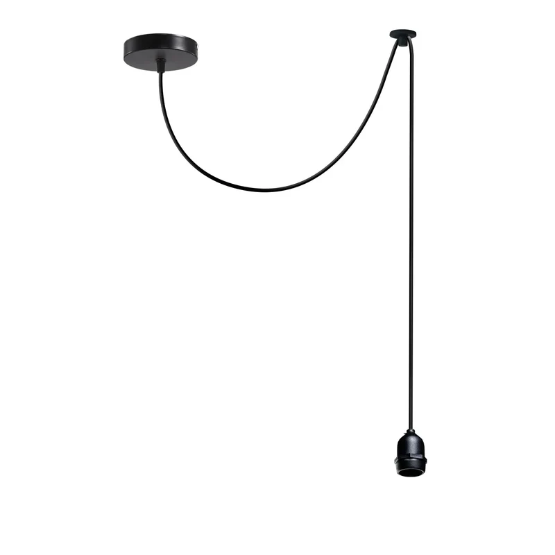 IP44 Hängeleuchte Außen E27 Schwarz 2m kabel Dezentral Pendelleuchte ~3917