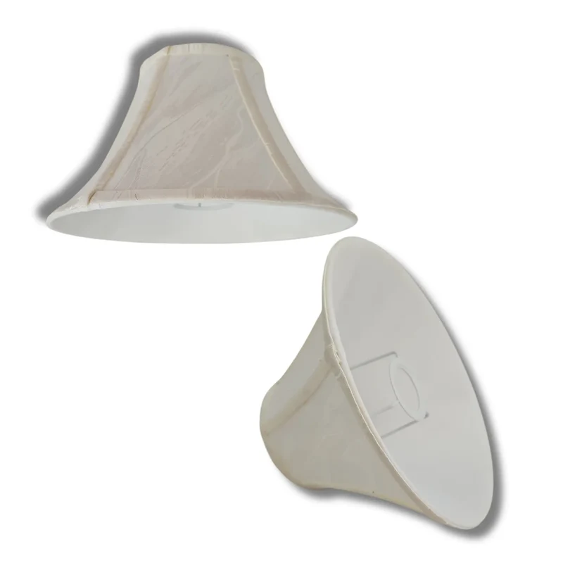 Various Scala Lampenschirm aus Seide Weiß – E27, oben 12 cm, unten 25 cm, Höhe 15 cm