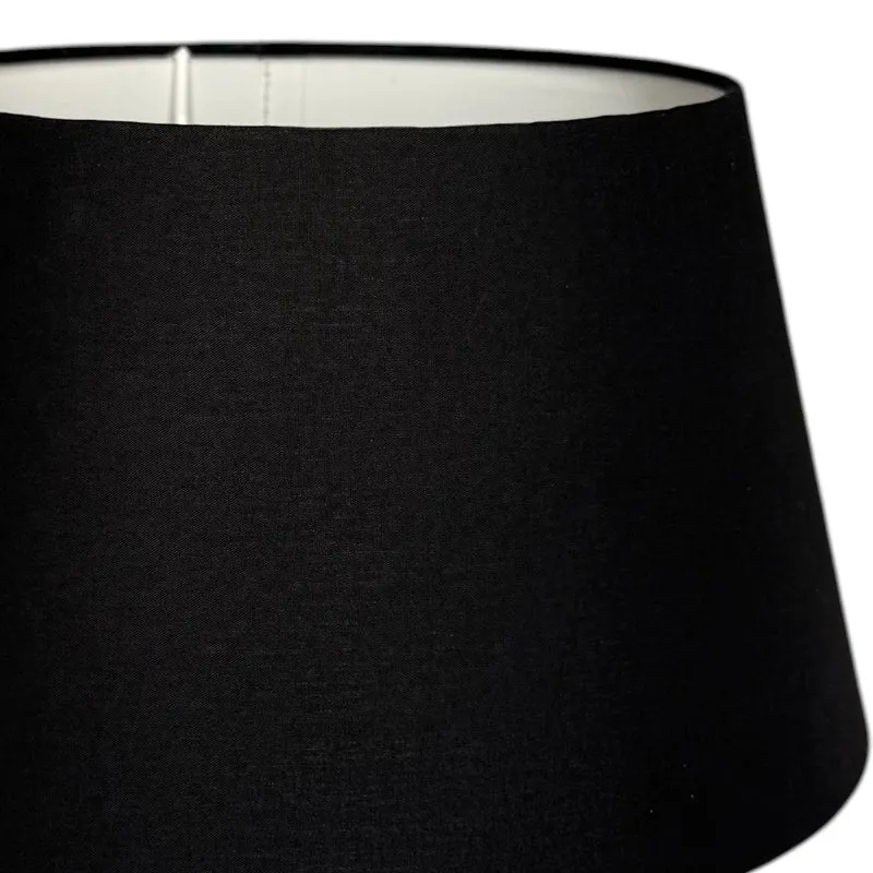 Lampenschirm Polycotton Schwarz – E27 Stoff konisch 25 cm | Light & Living