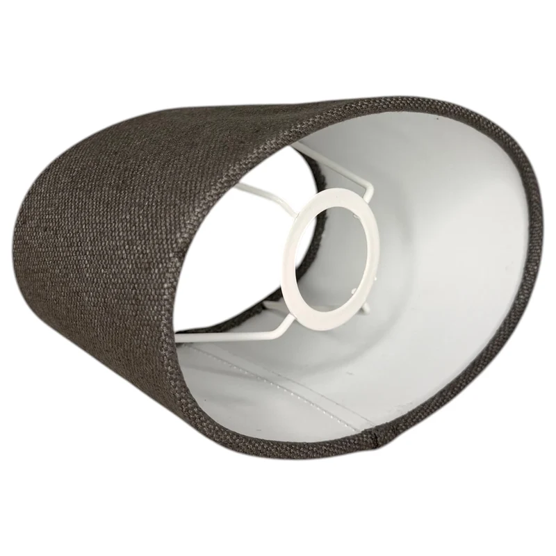 Lampenschirm Livigno Dunkelgrau – E27 Stoff oval 21 cm | Light & Living