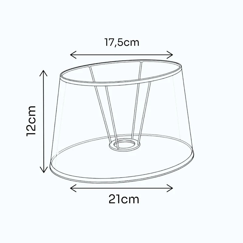 Lampenschirm Livigno Dunkelgrau – E27 Stoff oval 21 cm | Light & Living