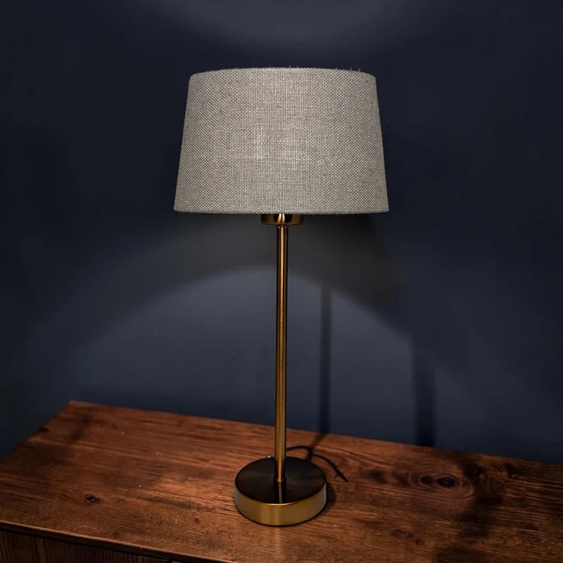 Lampenschirm Livigno Dunkelgrau – E27 Stoff oval 21 cm | Light & Living
