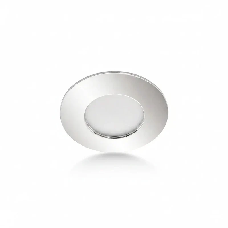 LED Einbaustrahler Chrom IP44 – dimmbar per Schalter, schwenkbar, 230 V