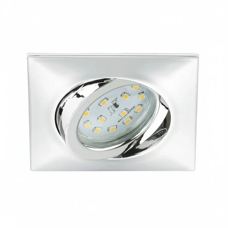 Briloner LED Einbaustrahler eckig Chrom – 5 W, IP23, schwenkbar