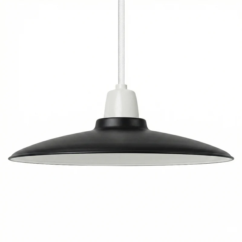 Flacher Metalllampenschirm 25,5 cm für E27 Deken Pendelleuchten ~3683