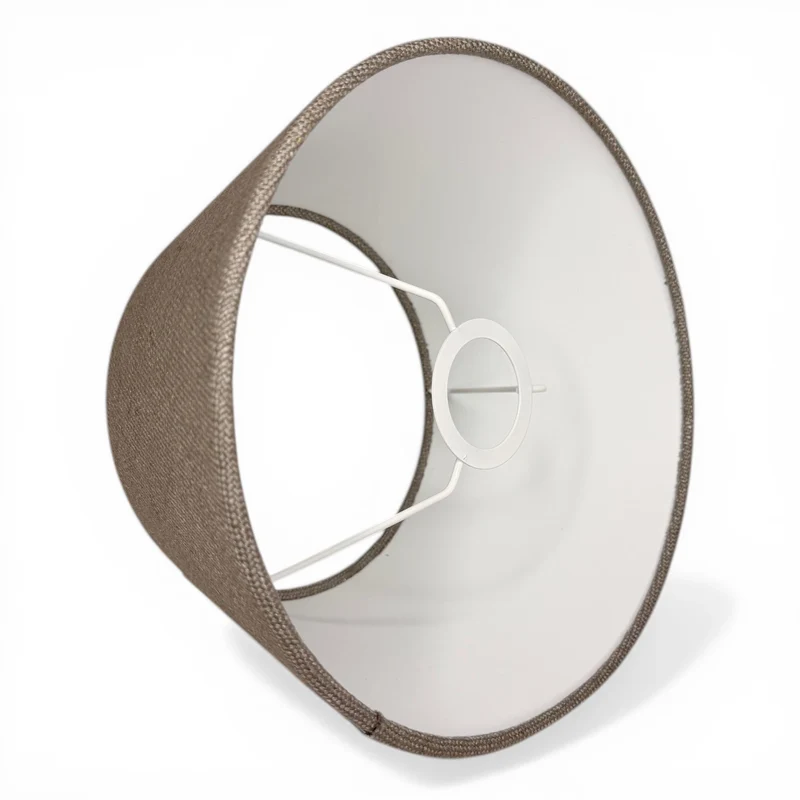 Lampenschirm Livigno Lever Taupe – E27 Stoff konisch 25 cm | Light & Living
