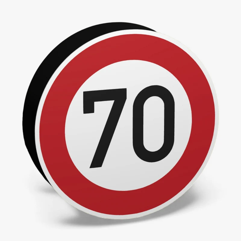 70 KMH Geschwindigkeitsbegrenzung Zeichen 274 Lampe