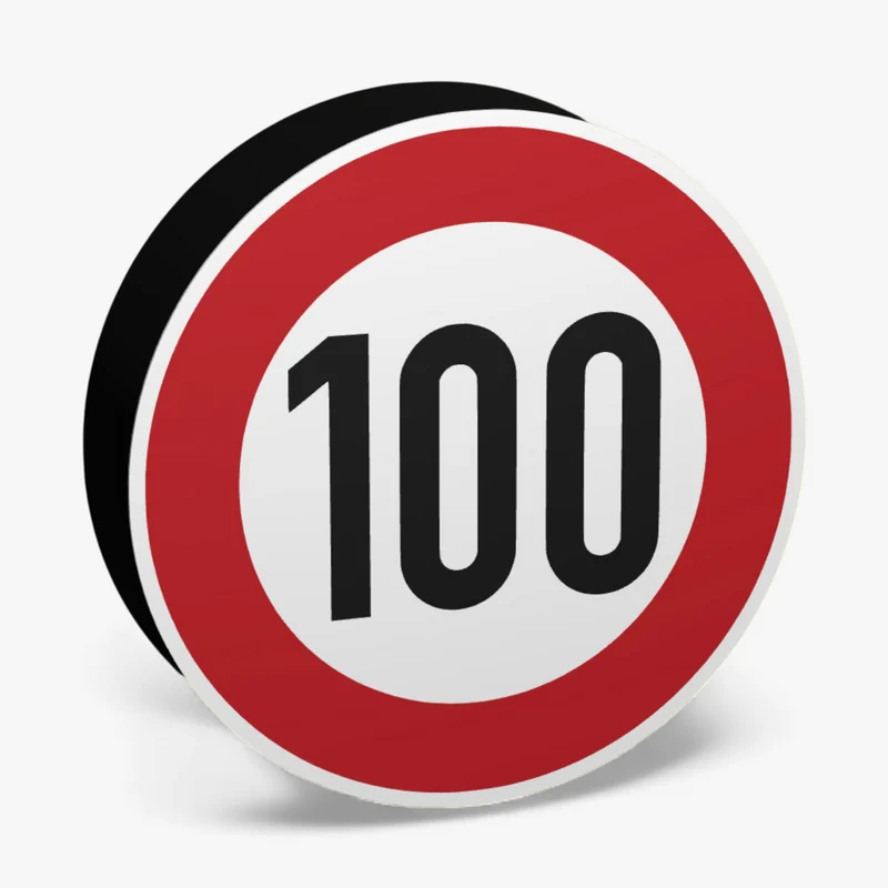 100 KMH Geschwindigkeitsbegrenzung Zeichen 274 Lampe