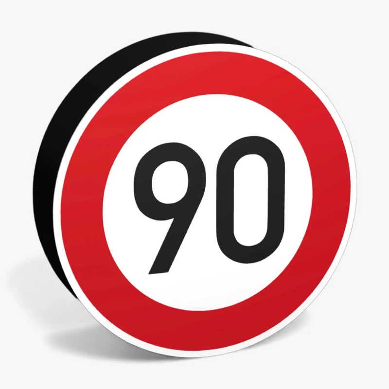 90 KMH Geschwindigkeitsbegrenzung Zeichen 274 Lampe