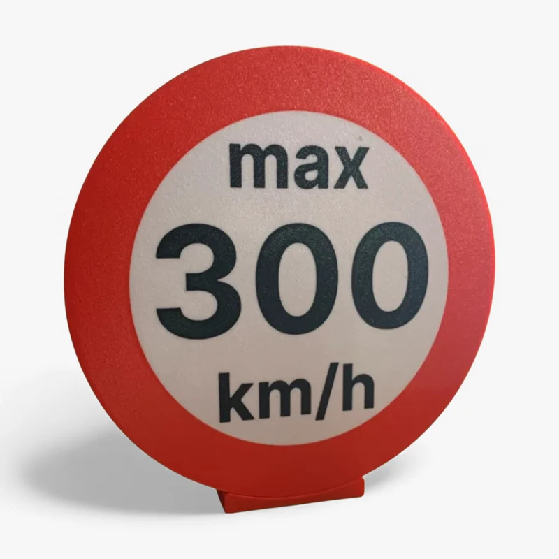 300KMH Geschwindigkeitsbegrenzung Zeichen 274 Lampe