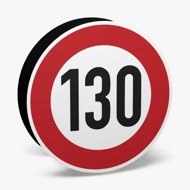 130 KMH Geschwindigkeitsbegrenzung Zeichen 274 Lampe
