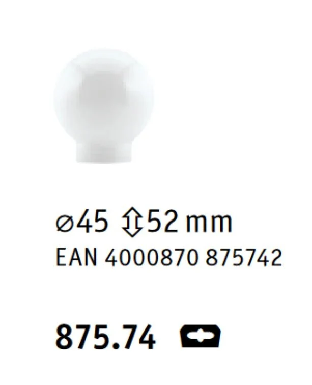 Lampenglas mit Schraubgewinde Tropfen Kugel 45 mm Glas satin matt Paulmann 875.74