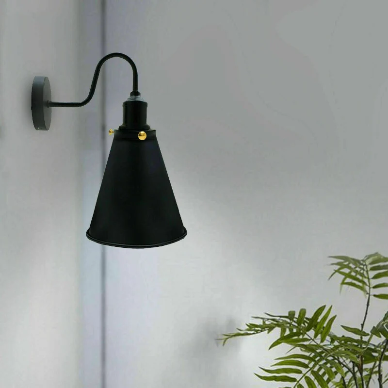 Industrial Wandleuchte Vintage E27 Retro Wandlampe Metall ~3888