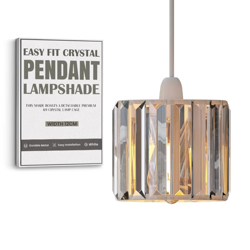 Kristallglas Lampenschirm Easyfit Kronleuchter LEDSONE ~3881