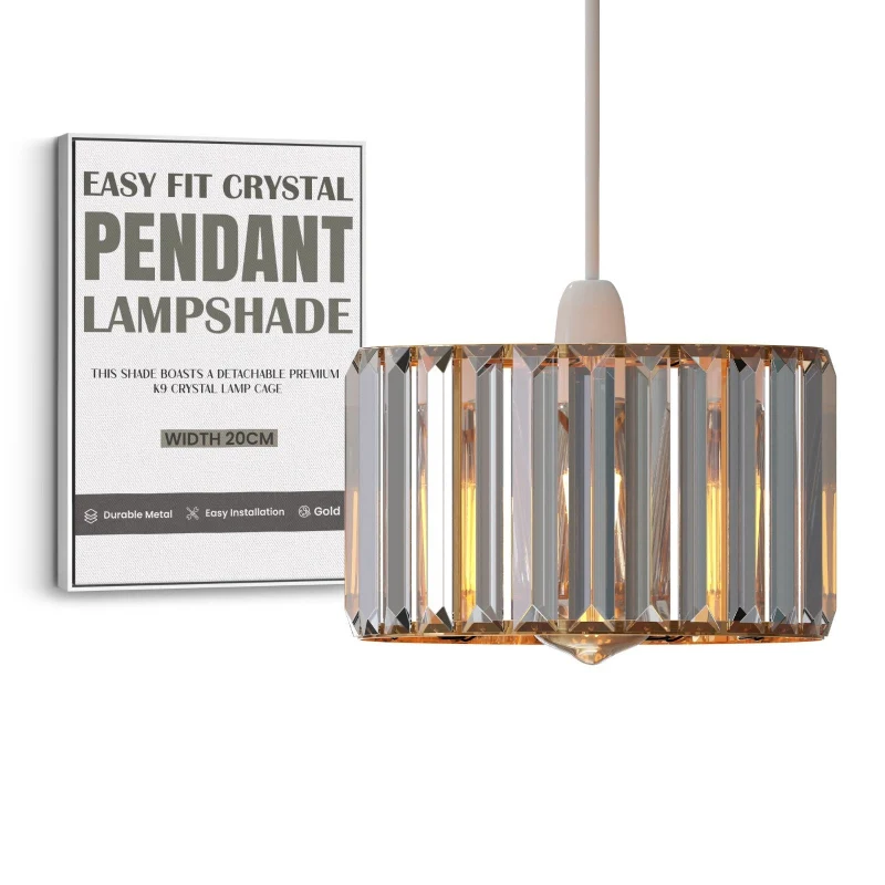 Kristallglas Lampenschirm Easyfit Kronleuchter LEDSONE ~3881