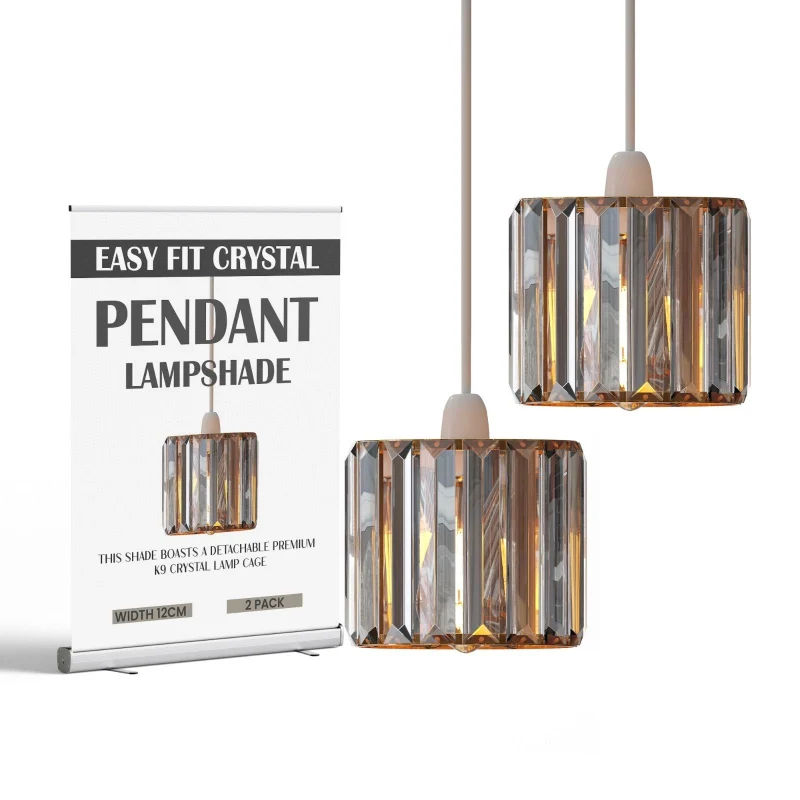 Kristallglas Lampenschirm Easyfit Kronleuchter LEDSONE ~3881