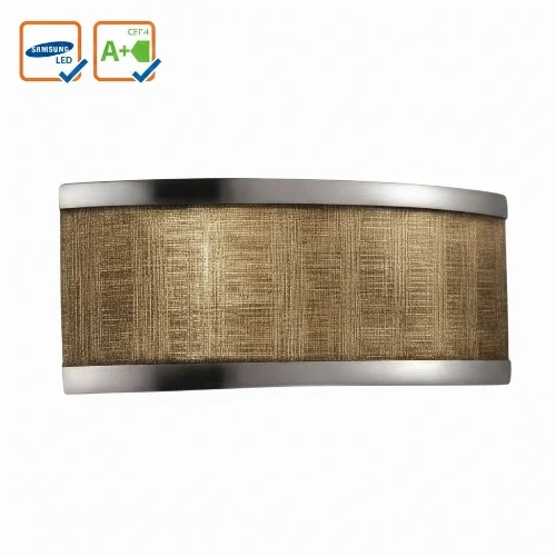 Wandleuchte Shine LED Leuchte Up Down antik gold mit Muster halbrund