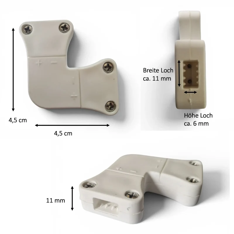 Eckverbinder für LED Streifen 2-polig für 230 V Connector – weiß | Brilliant
