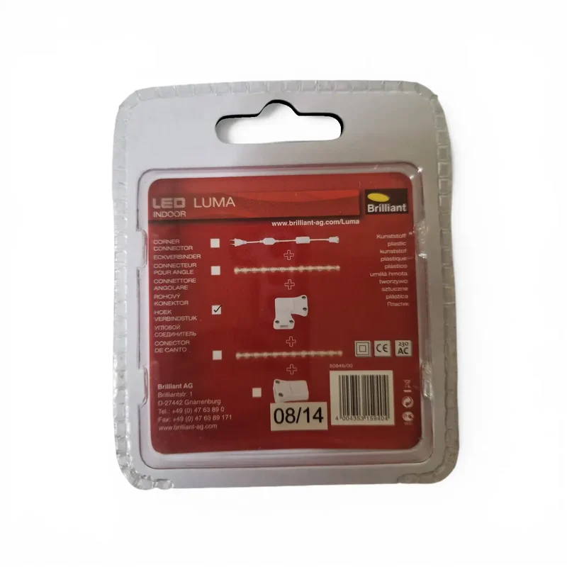 Eckverbinder für LED Streifen 2-polig für 230 V Connector – weiß | Brilliant
