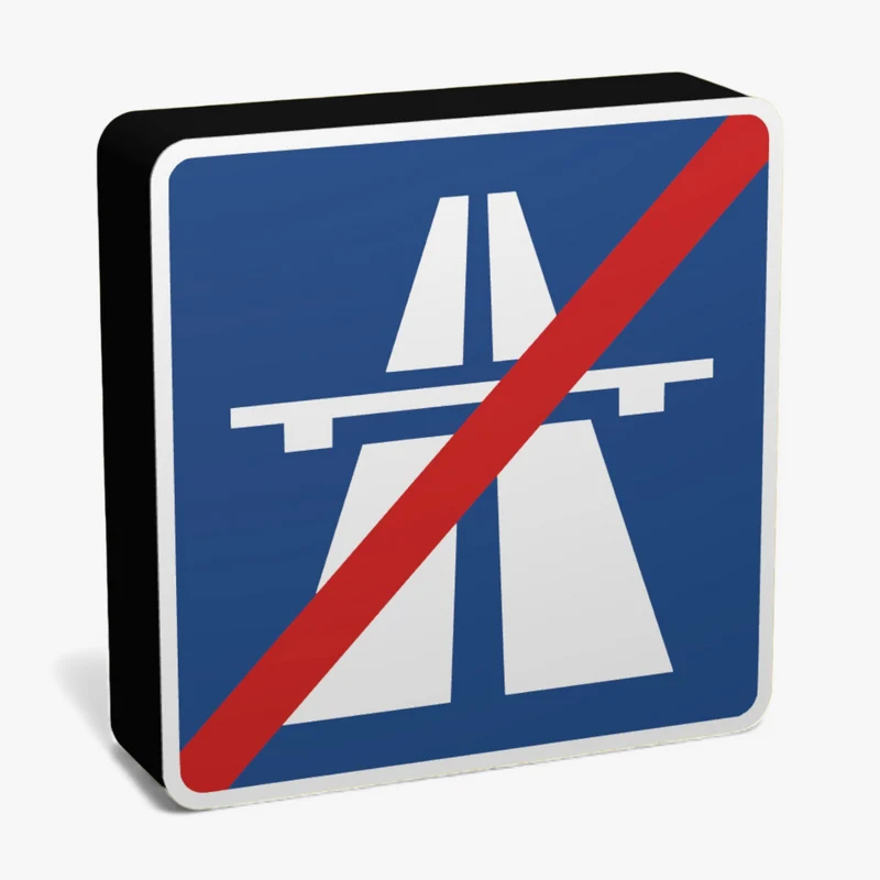 Ende der Autobahn Zeichen 330.2 Lampe