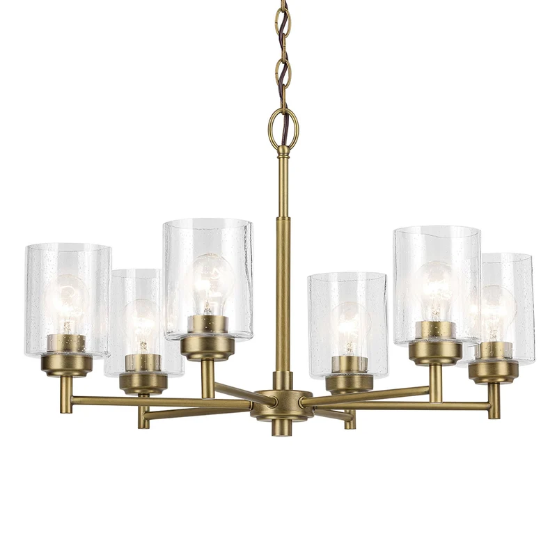 Kronleuchter Winslow 6-flammig Messing Ø 66cm