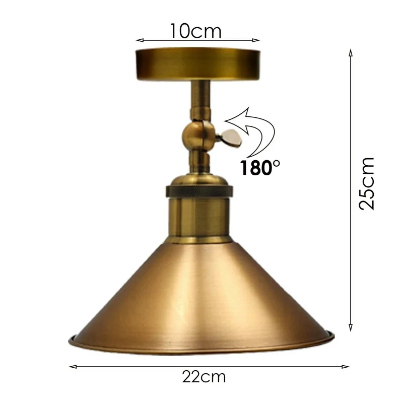 LEDSONE Vintage Deckenleuchte Verstellbar Deckenlampe~3782