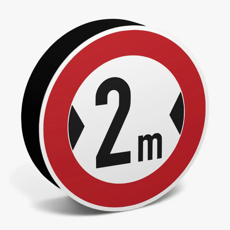 Verbot für 2m eng Zeichen 264 Lampe