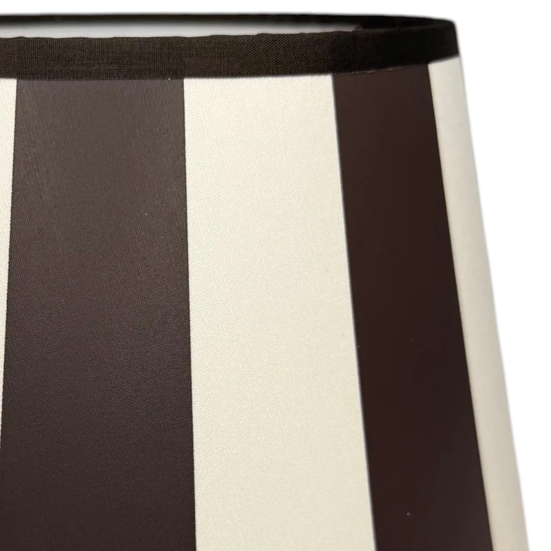 Lampenschirm King Dunkelbraun gestreift – E27 Stoff konisch 20 cm | Light & Living