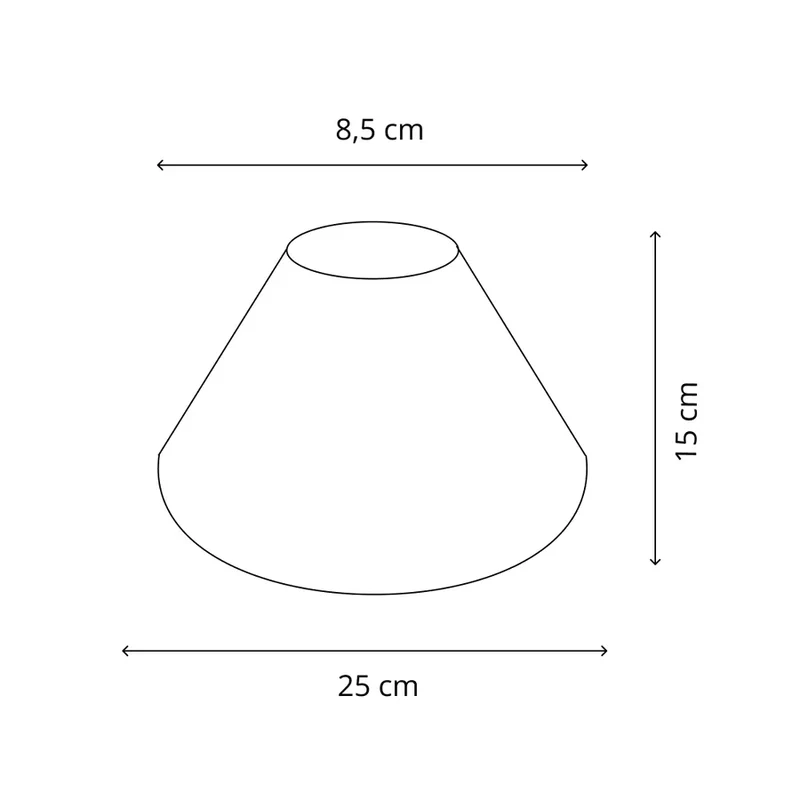 Various Lampenschirm Stoff Baumwolle in Hellbraun - konisch rund 25 cm E27