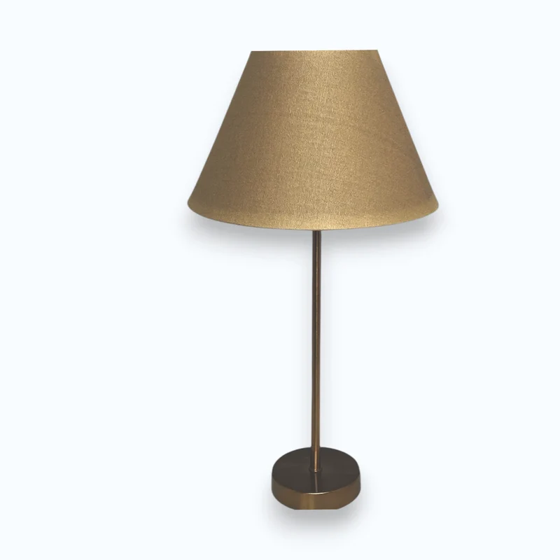 Various Lampenschirm Stoff Baumwolle in Hellbraun - konisch rund 25 cm E27