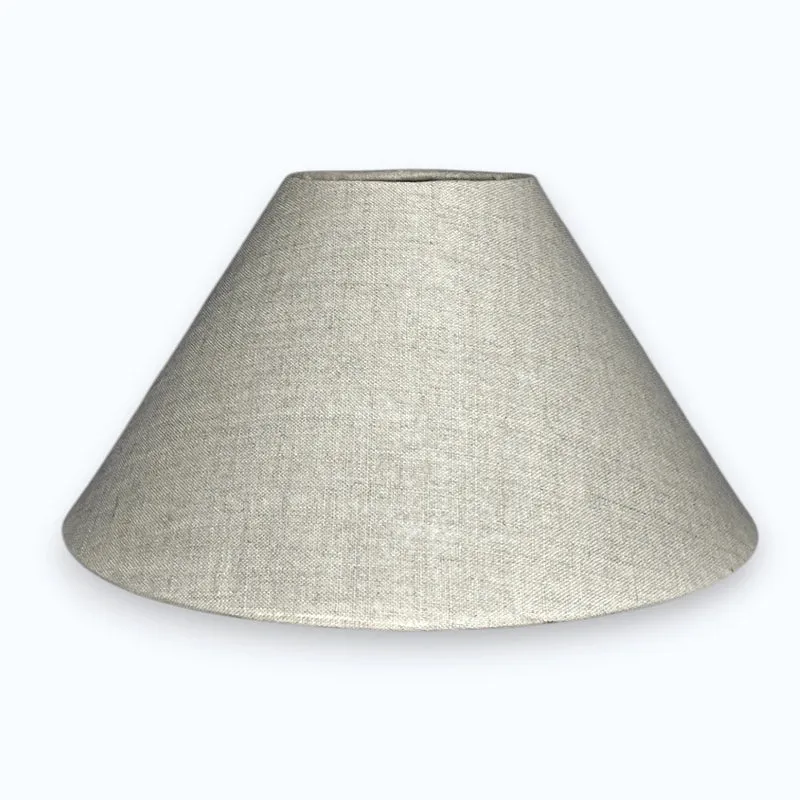 Various Lampenschirm Leinen in Grau-Beige - rund 25 cm E27