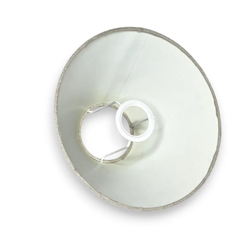 Various Lampenschirm Leinen in Grau-Beige - rund 25 cm E27