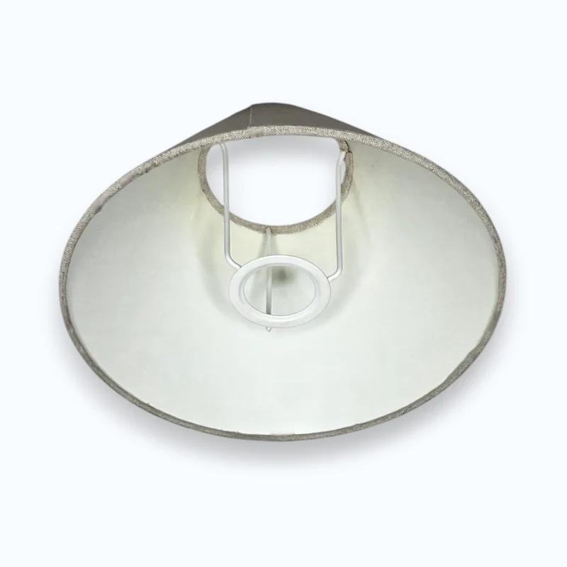 Various Lampenschirm Leinen in Grau-Beige - rund 25 cm E27