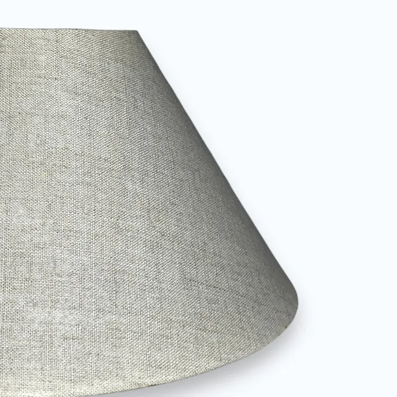 Various Lampenschirm Leinen in Grau-Beige - rund 25 cm E27
