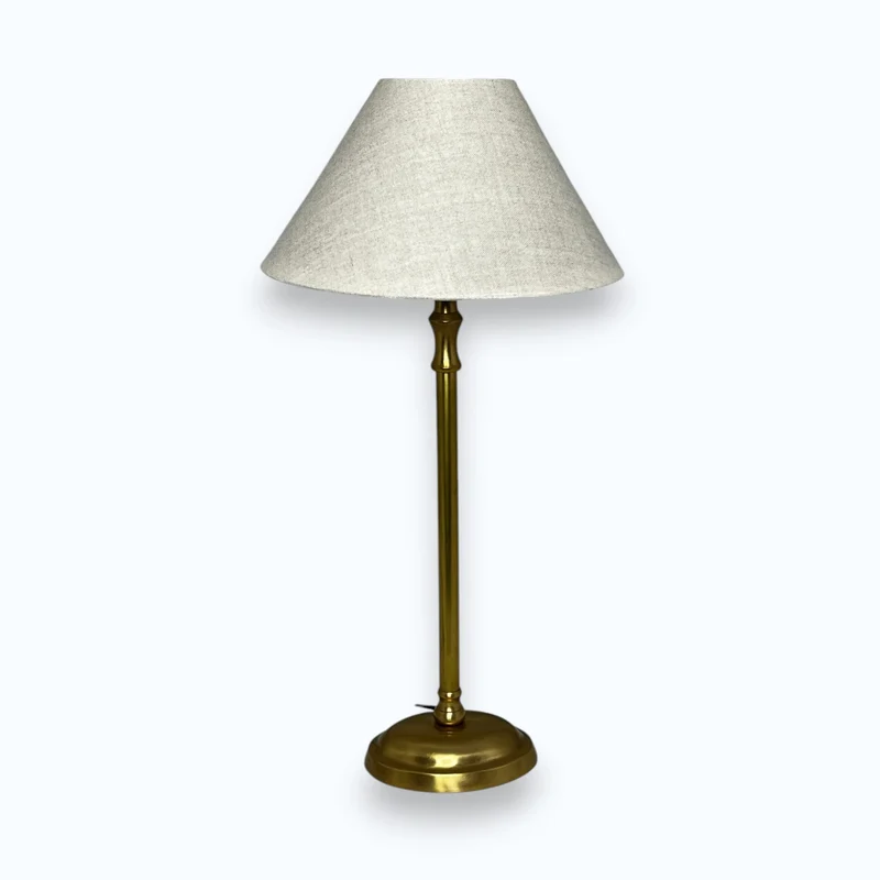 Various Lampenschirm Leinen in Grau-Beige - rund 25 cm E27