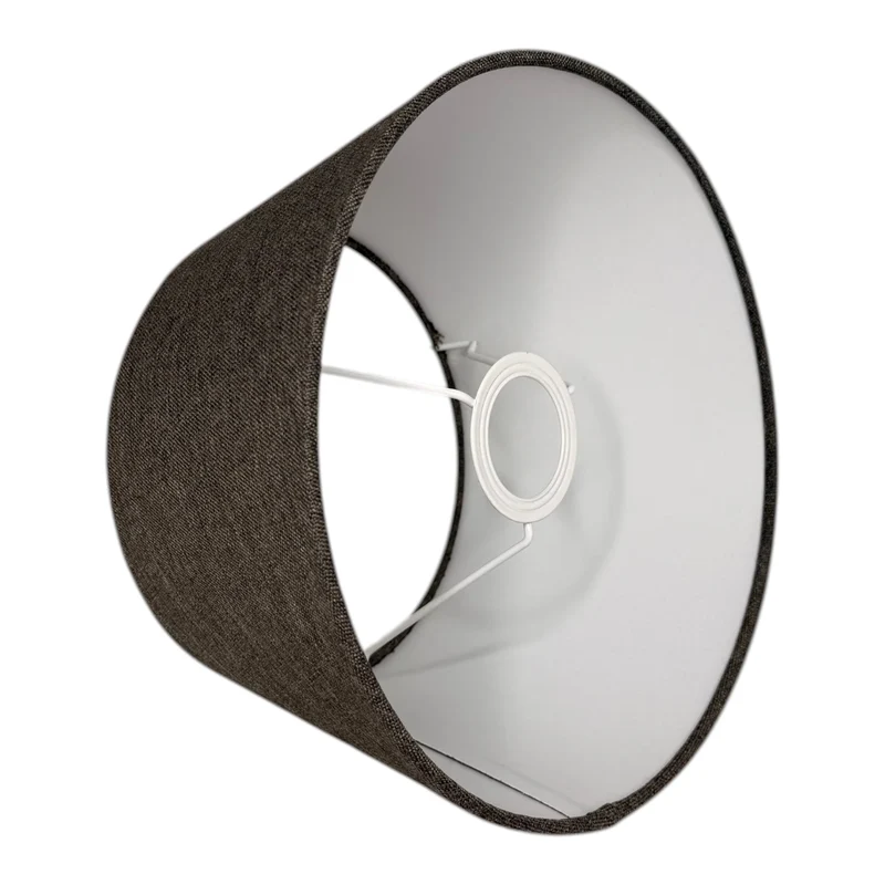 Lampenschirm Livigno Dunkelgrau Feingewebe – E27 Stoff konisch 25 cm | Light & Living