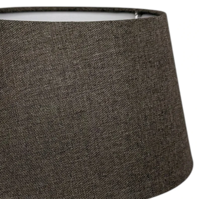 Lampenschirm Livigno Dunkelgrau Feingewebe – E27 Stoff konisch 25 cm | Light & Living