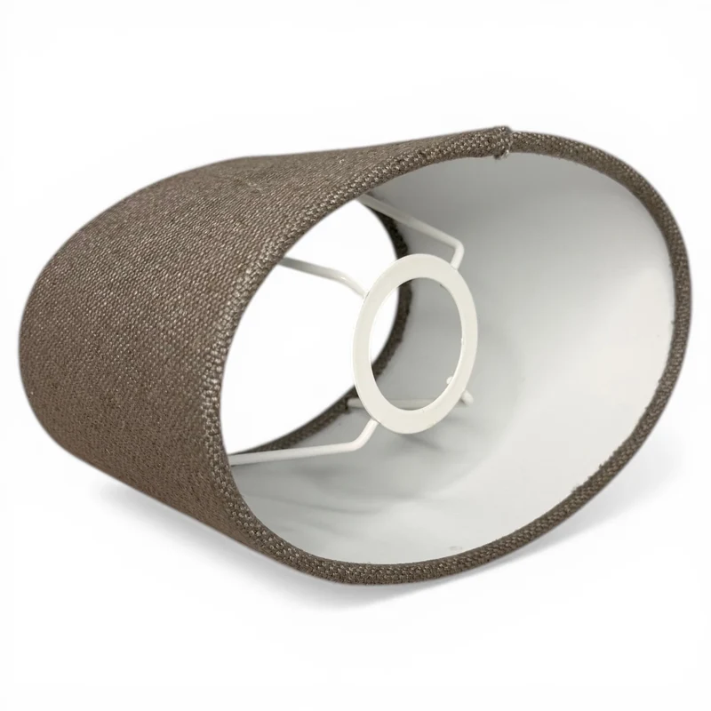 Lampenschirm Livigno Lever Taupe – E27 Stoff oval 21 cm | Light & Living