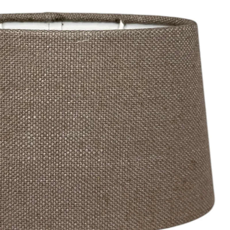 Lampenschirm Livigno Lever Taupe – E27 Stoff oval 21 cm | Light & Living