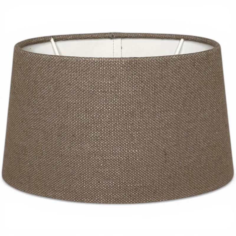 Lampenschirm Livigno Lever Taupe – E27 Stoff oval 25 cm | Light & Living
