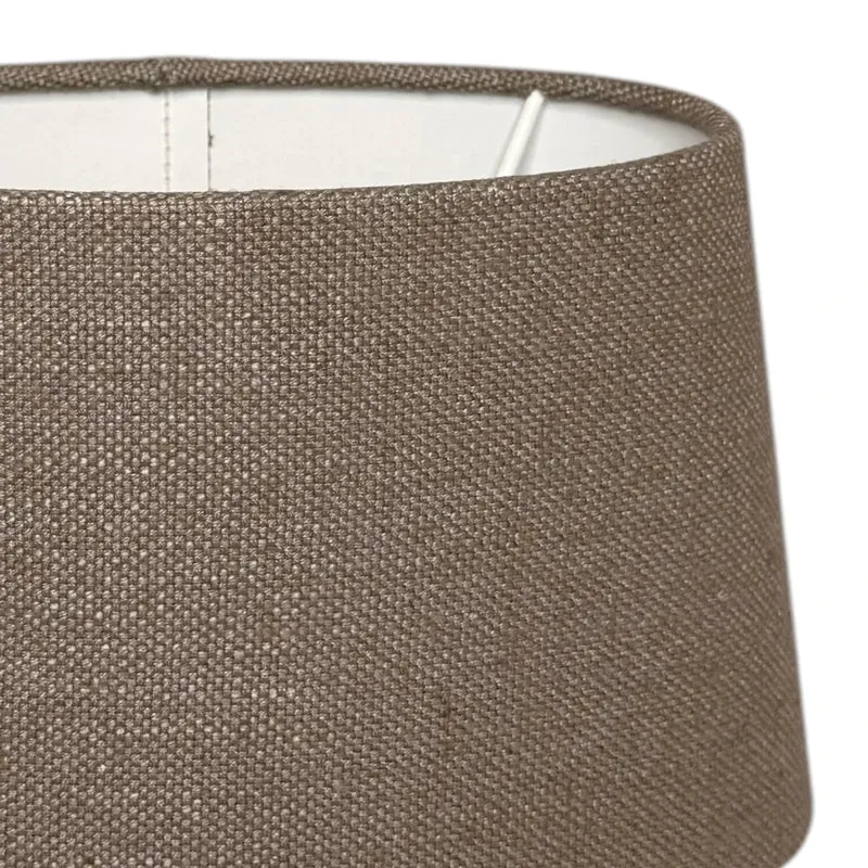 Lampenschirm Livigno Lever Taupe – E27 Stoff oval 25 cm | Light & Living