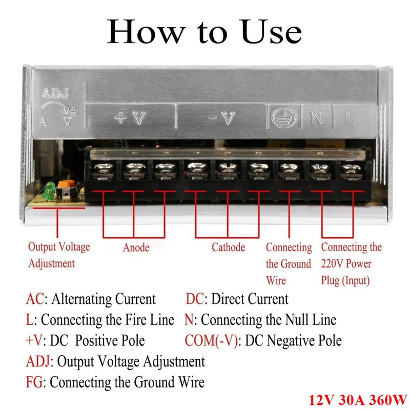 LED Trafo 5V/12V/24V Schaltnetzteil für LED-Streifen~3139