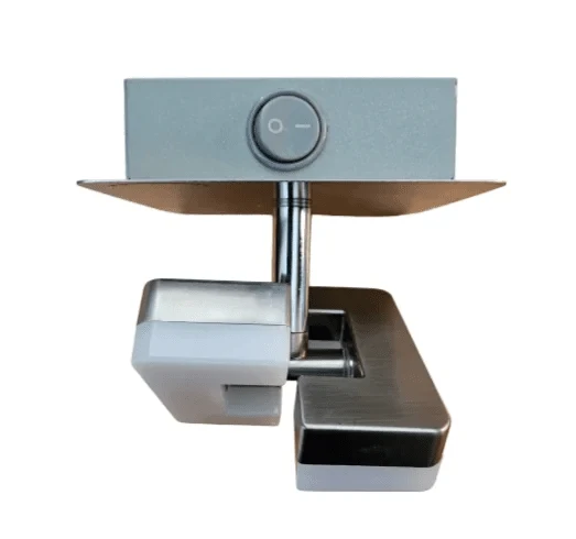 LED-Wandleuchte mit Kippschalter, WOFI ZARA 026 Warmweiß in Nickel matt