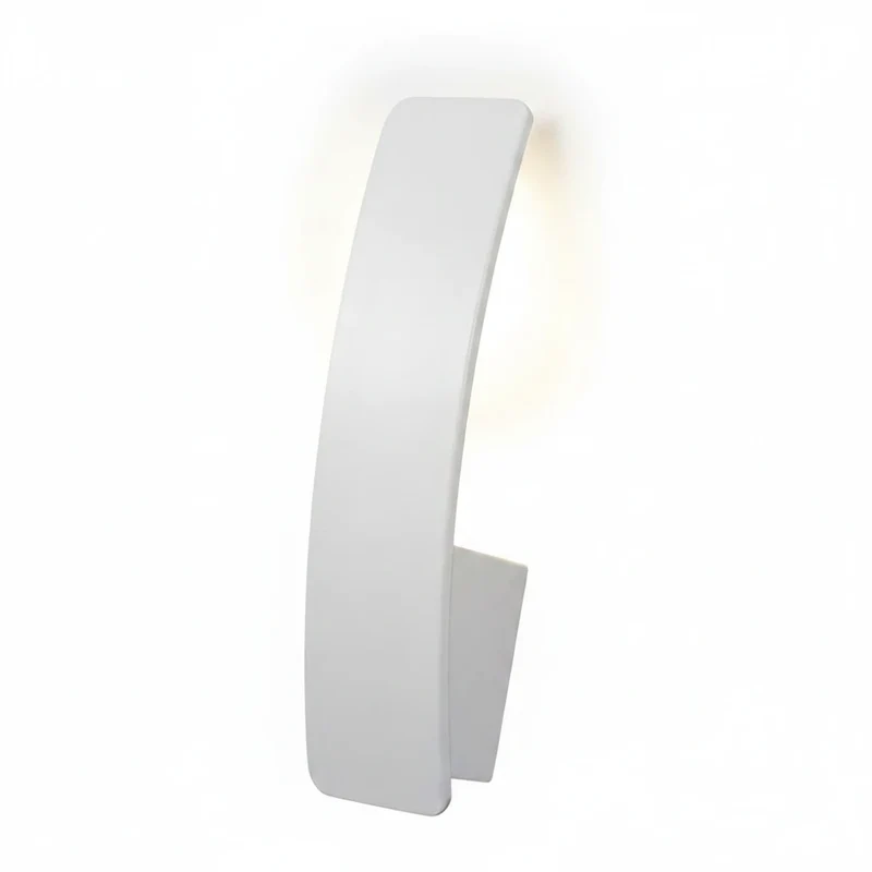 LED Wandlampe Weiß – indirekter Lichteffekt, moderne Wandleuchte aus Aluminium, 5 W